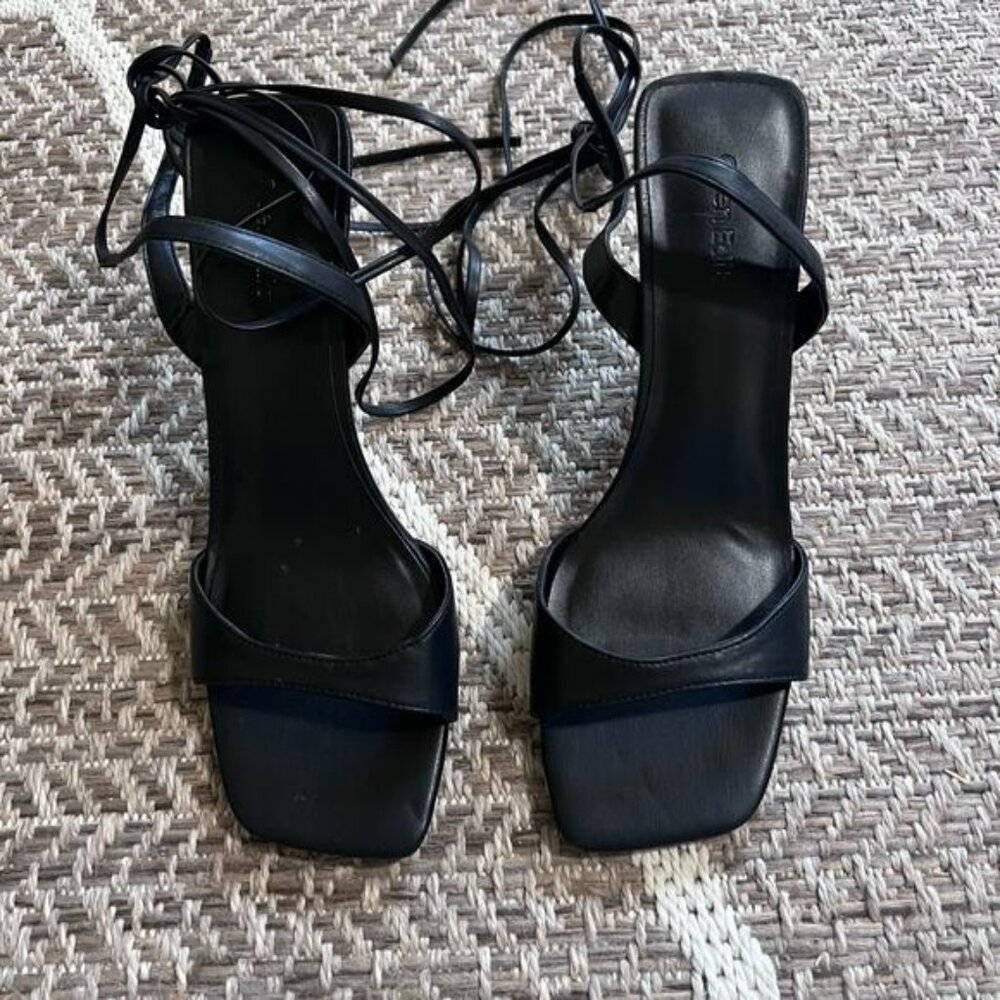 Open edit ankle wrap heels sz 9.5